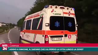 Cosenza, Addio a Simone, il 26enne che ha perso la vita lungo la SS107