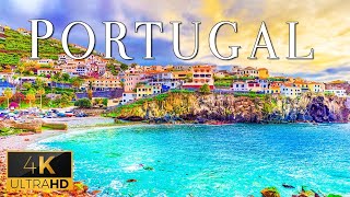 FLYING OVER PORTUGAL (4K UHD) Beautiful Nature Scenery with Relaxing Music | 4K VIDEO Ultra HD