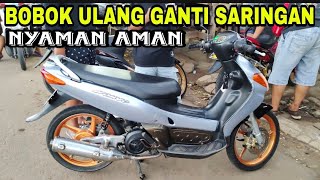 BOBOK ULANG KNALPOT YAMAHA NOUVO AKIBAT SARINGAN FULL UNTUK SUARA