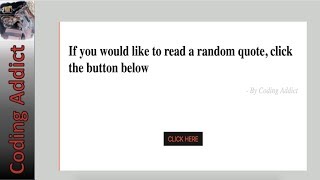 Random Quotes APP With Vanilla Javascript AJAX Request