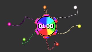 1 minute countdown timer bomb colored WICKS