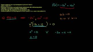 Forespørsel - Funksjonsdrøfting 1a, nullpunkt, f(x)=0