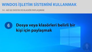 Dosya veya klasörleri belirli bir kişi için paylaşmak