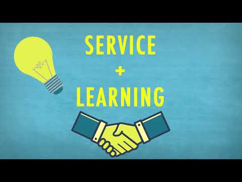 How does service learning help the community?