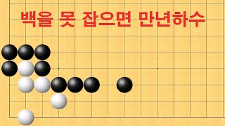 바둑 묘수 사활 - 백을 못 잡으면 만년하수에서 절대 벗어 날 수 없습니다