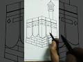 how to Draw khana Kaabah Shareef Model 🥰😘🤗♥️_ Khanakaha | #khanakaba #kaaba #makkah #art #shorts