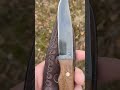 handmade 22cm full tang knife with american walnut handle. shorts