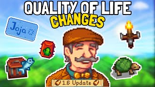 All Quality Of Life Changes Added To Stardew Valley 1.6!