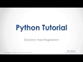 Python Tutorial. Decision Tree Regression