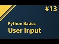 Python Tutorial: How to get user input
