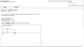 Codingbat - without_end (Python)