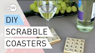 DIY - How to make coasters with Scrabble tiles