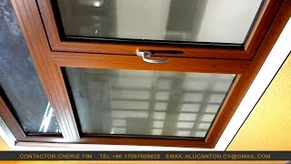 Wooden Grain  Finish Aluminum Opening Windows