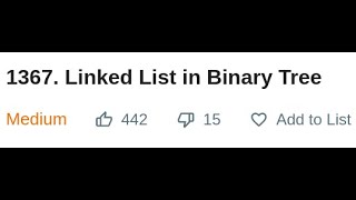 LeetCode 1367 - Linked List in Binary Tree
