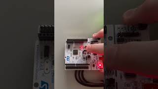EE3501 Lab4 Video No.1 (LED on with button pushed)