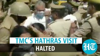 Watch: Derek O’Brien led TMC team ‘roughed up’ by cops, Hathras visit halted