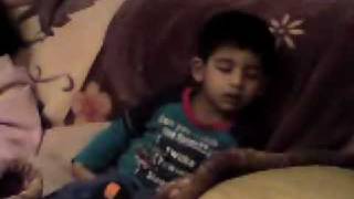 funny dozing toddler