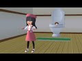 yuta emerges from the toilet shocking baby mio. funny story sakura school simulator