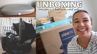 Unboxing the Nuna PIPA rx \u0026 Hatch Baby Grow Smart Changing Pad Scale / KeaBabies Nursing Pads Review