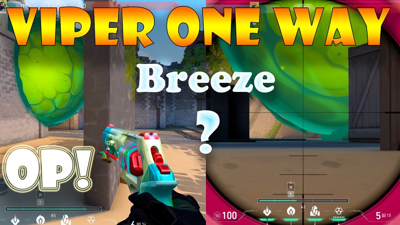 Valorant Top 10 Viper One Way Smoke On Breeze | Viper 1 Way Smokes ...