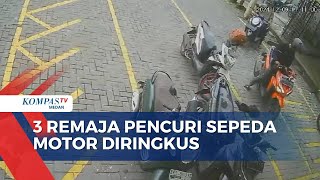 Hanya 10 Detik, 3 Remaja Dapat Bawa Kabur Motor Korban