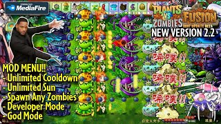 PvZ Fusion 2.2 Mod Menu Android Terbaru! ( Unlimited Sun, No Reload, Spawn Zombies, Developer Mode )