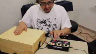 カホンにマイクを取り付けてエレアコ化さらに多彩なサウンドを追加！Roland EL Cajon EC-10M