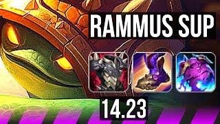 RAMMUS & Jhin vs VI & Varus (SUP) | 500+ games | KR Master | 14.23