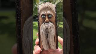 Carving a Wood Spirit #shorts