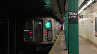 R62A (6) train @ Spring Street | IRT Lexington Avenue Line ¹⁰⁸⁰ᵖ⁶⁰