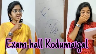 Exam hall Kodumaigal 😟 | *FAIL* 😭 | #miss_miracle #charusmonoact