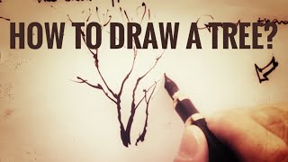 Urban sketching learning videos/Tutorial demo for beginners/Draw a tree