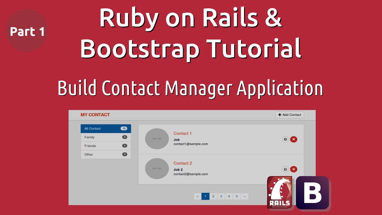 Ruby On Rails & Bootstrap Tutorial - Build Contact Manager Application ...