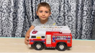 Fire Trucks for Children: Dickie Toys Fire Truck Toy UNBOXING: Kids Playing with Toys