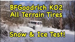 BFGoodrich KO2 All Terrain Tires Snow \u0026 Ice Test! Icy Burnouts!