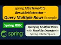 Spring JdbcTemplate: ResultSetExtractor + Query Multiple Rows Example | Spring JDBC Tutorial