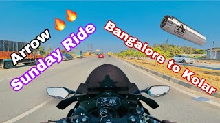 Kawasaki Zx10r highway ride Bangalore to Kolar Arrow full system exhaust sound 🔥🔥🔥