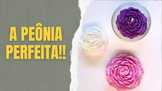 Como fazer vela vegetal artesanal com Flor em cima | Os Segredos da Peônia Perfeita!