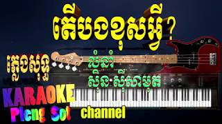 តើបងខុសអ្វី ភ្លេងសុទ្ធ - ter bong kus avey pleng sot​,karaoke khmer