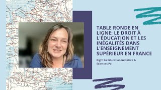 Table ronde: le droit à l'éducation et les inégalités dans l’enseignement supérieur en France