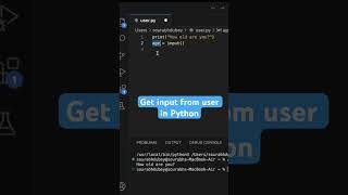Get USER INPUT in Python FAST and EASY | #pythontutorial