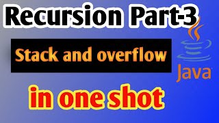 "Mastering Recursion in Java Understanding StackOverflowError and Program Stack" isc class 12 recurs