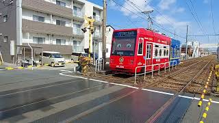 6つの踏切(笹貫電停∼谷山電停）6crossings between Sasanuki and Taniyama Stops