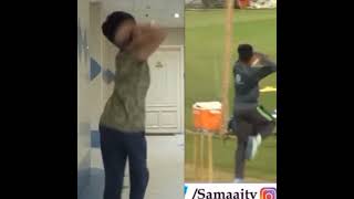 Babar azam Bowling Copy 🔥😎 || #shorts #cricket #viral #youtubeshorts