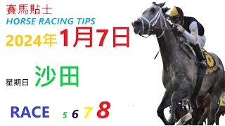「賽馬貼士」🐴  2023 年 1 月7 日, 星期日, 沙田🐴    香港賽馬貼士  HONG KONG HORSE RACING TIPS  🐴 RACE  5  6  7  8