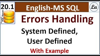 Sql Errors Handling | Errors Handling in sql