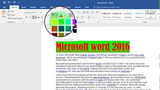 Microsoft office word 2016 Text Formatting color, size , selection , layout , font changing