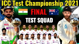 India Vs New Zealand Test Championship Final 2021 | BCCI Announced Final Test Squad for WTC 2021 |