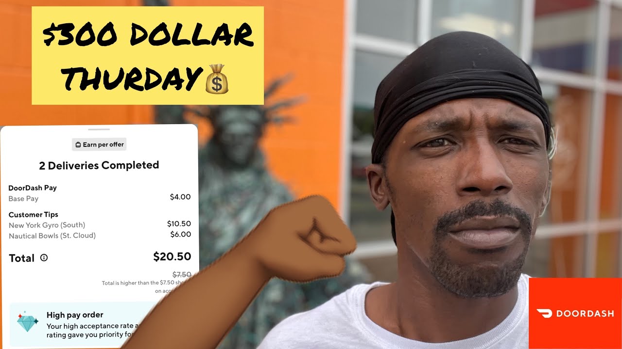 I Made 300 Doordashing Lit Day Doordash Topdasher Youtube