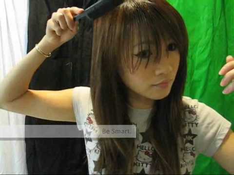 Cutting Side Swept Bangs Youtube